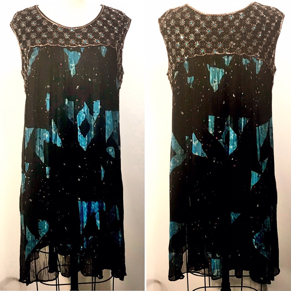 Anthropologie bead detailed dress